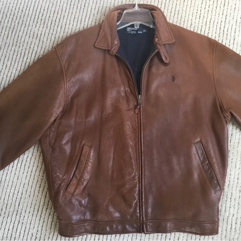 Polo men's butter leather jacket